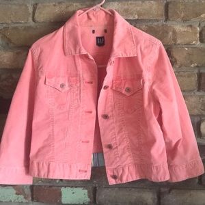 Salmon cord crop jacket!